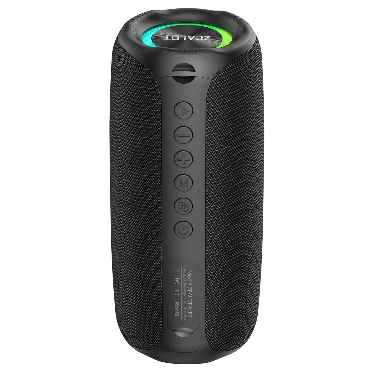 ZEALOT-MP2 Portable Bluetooth Speaker – IPX5 Waterproof, 360° Stereo Sound, Camping & Hiking