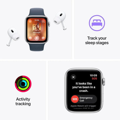 Apple Watch SE (2nd Gen, 2023) GPS 40mm – Midnight Aluminium Case with Midnight Sport Band (S/M)