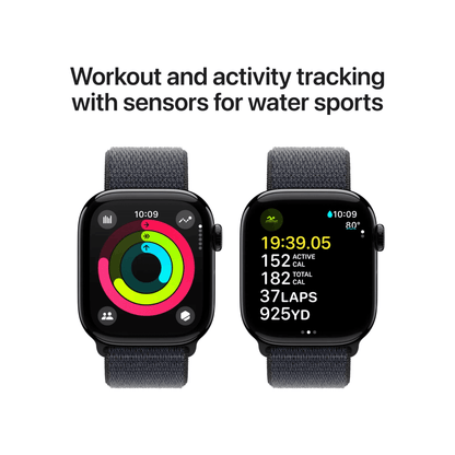 Apple Watch Series 10 GPS 42mm – Jet Black Aluminium Case with Sport Band