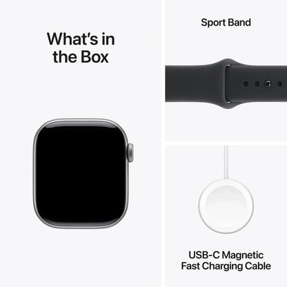 Apple Watch Series 11 Smartwatch 42mm Space Grey Aluminium Black Sport Band S/M
