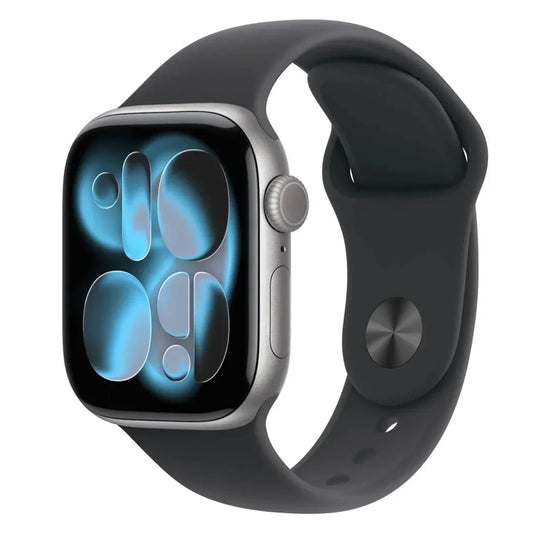 Apple Watch Series 11 Smartwatch 42mm Space Grey Aluminium Black Sport Band S/M