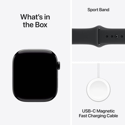 Apple Watch Series 11 Smartwatch 46mm Gray, Rose Gold, Jet Black, Aluminium Black Sport Band M/L