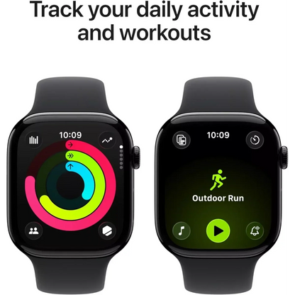 Apple Watch Series 11 Smartwatch 46mm Gray, Rose Gold, Jet Black, Aluminium Black Sport Band M/L