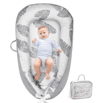 Baby Lounger Bed Nest Pod – Portable, Hypoallergenic & Breathable Cotton for Newborns (0-12 Months)
