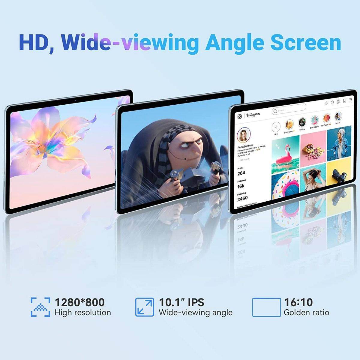 Blackview Tab 7 WiFi Tablet - 10.1'' HD+ Display for Seamless Streaming and Multitasking