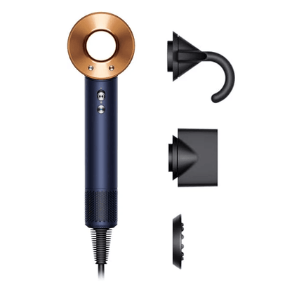 Dyson Supersonic™ Hair Dryer (Prussian Blue & Rich Copper) – Intelligent Heat Control, 5 Magnetic Attachments