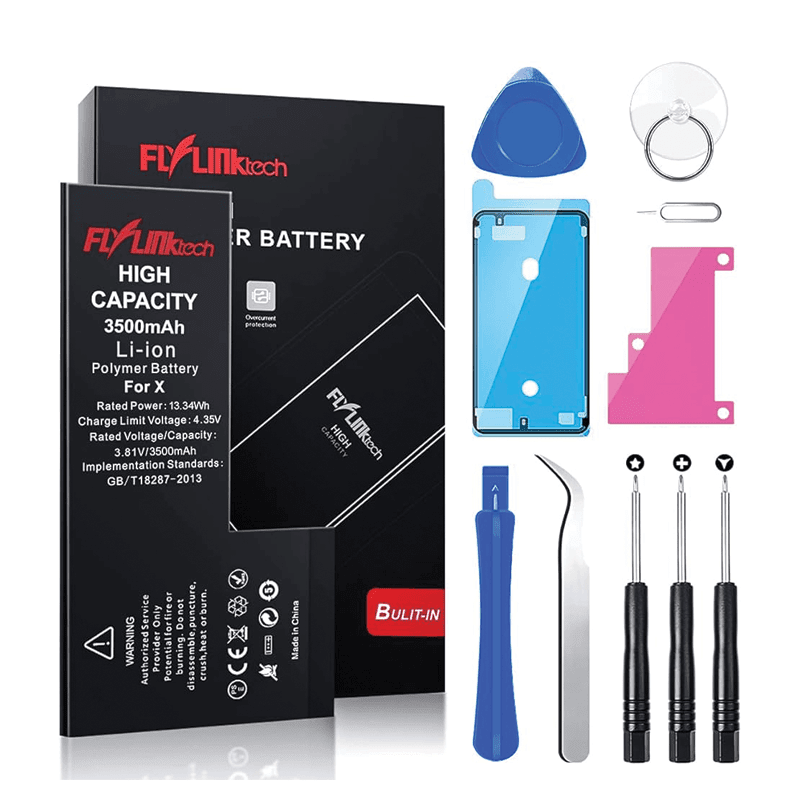 FLYLINKTECH High Capacity iPhone Battery Replacement Kit – 3.82V 1810mAh for iPhone 6, Full Repair Tool Set Included – Certified Safe