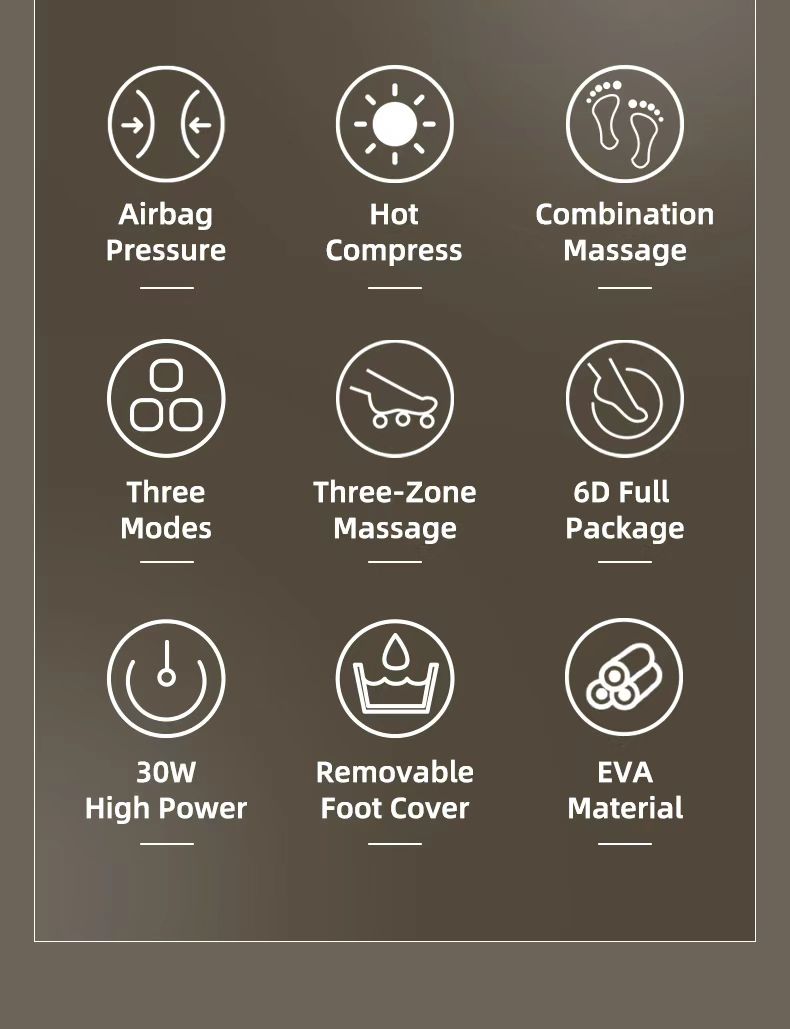 Foot Massager , Deep Kneading, Air Compression,