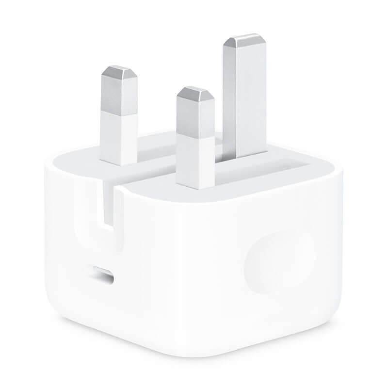 Genuine Apple 20W USB-C Charger Plug – Fast Charging Power Adapter for iPhone 16/15/14/13/12/SE, iPad & AirPods (UK 3-Pin)