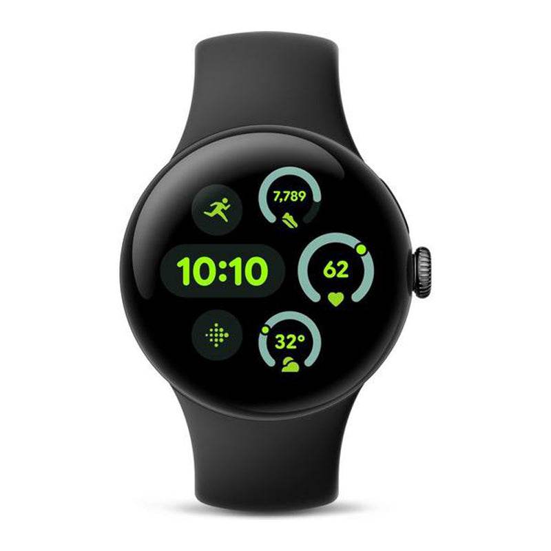 Google Pixel Watch 3 (41mm) – Obsidian Matte Black Aluminium | Actua Display, AI Fitness & 24hr Battery (Wi-Fi)