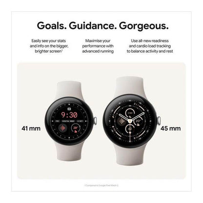 Google Pixel Watch 3 (41mm) – Obsidian Matte Black Aluminium | Actua Display, AI Fitness & 24hr Battery (Wi-Fi)
