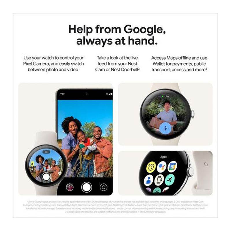 Google Pixel Watch 3 (41mm) – Obsidian Matte Black Aluminium | Actua Display, AI Fitness & 24hr Battery (Wi-Fi)