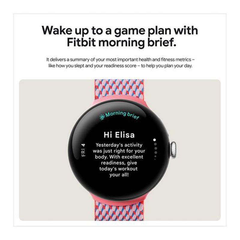 Google Pixel Watch 3 (41mm) – Obsidian Matte Black Aluminium | Actua Display, AI Fitness & 24hr Battery (Wi-Fi)