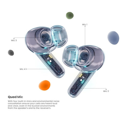 HAVAL Z40 Pro Wireless Earbuds, 4 ENC Noise Cancelling Mic,100h Playtime, Bluetooth 5.4 & IPX5 Waterproof,