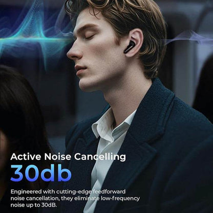 Havit Active Noise Cancelling Wireless Earbuds – LED Power Display, ANC, 30H Playtime