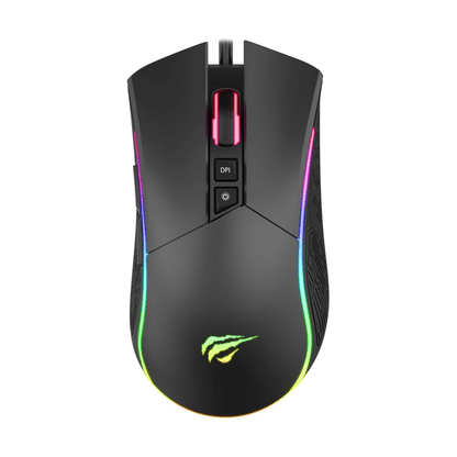 Havit Gamenote MS1001S RGB Gaming Mouse – 4800 DPI, 7 Programmable Buttons, Macro Software (Black)