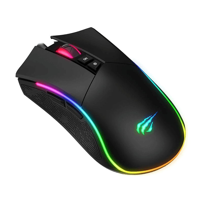 Havit Gamenote MS1001S RGB Gaming Mouse – 4800 DPI, 7 Programmable Buttons, Macro Software (Black)