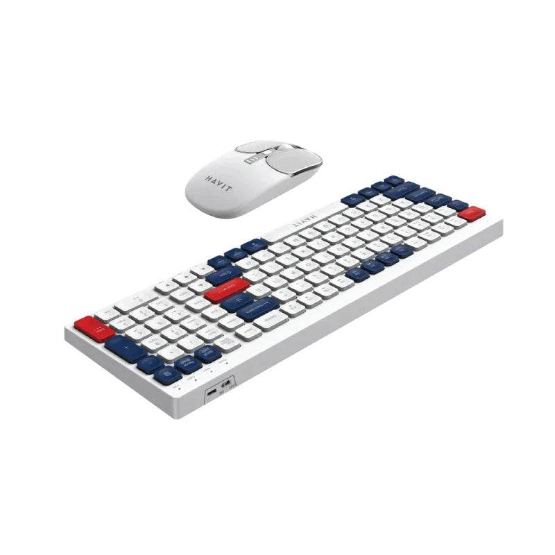 Havit KB830WB Wireless Gaming Keyboard and Mouse Combo – 60% Compact, RGB Backlit, Rechargeable