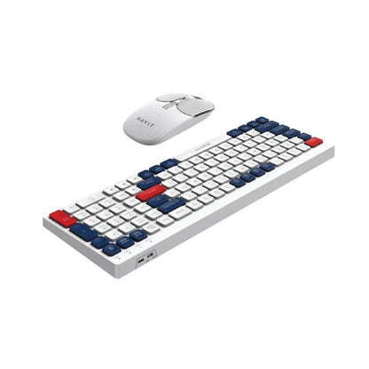 Havit KB830WB Wireless Gaming Keyboard and Mouse Combo – 60% Compact, RGB Backlit, Rechargeable