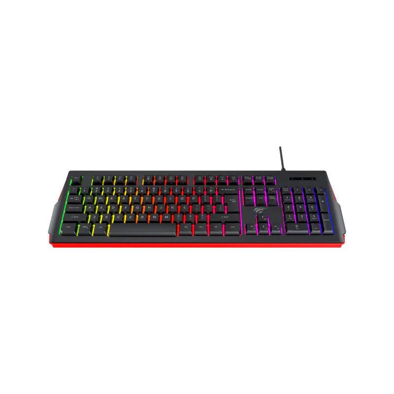 Havit KB866L USB RGB Membrane Gaming Keyboard – Multi-Function Backlit, Anti-Ghosting, 104 Keys (Black)