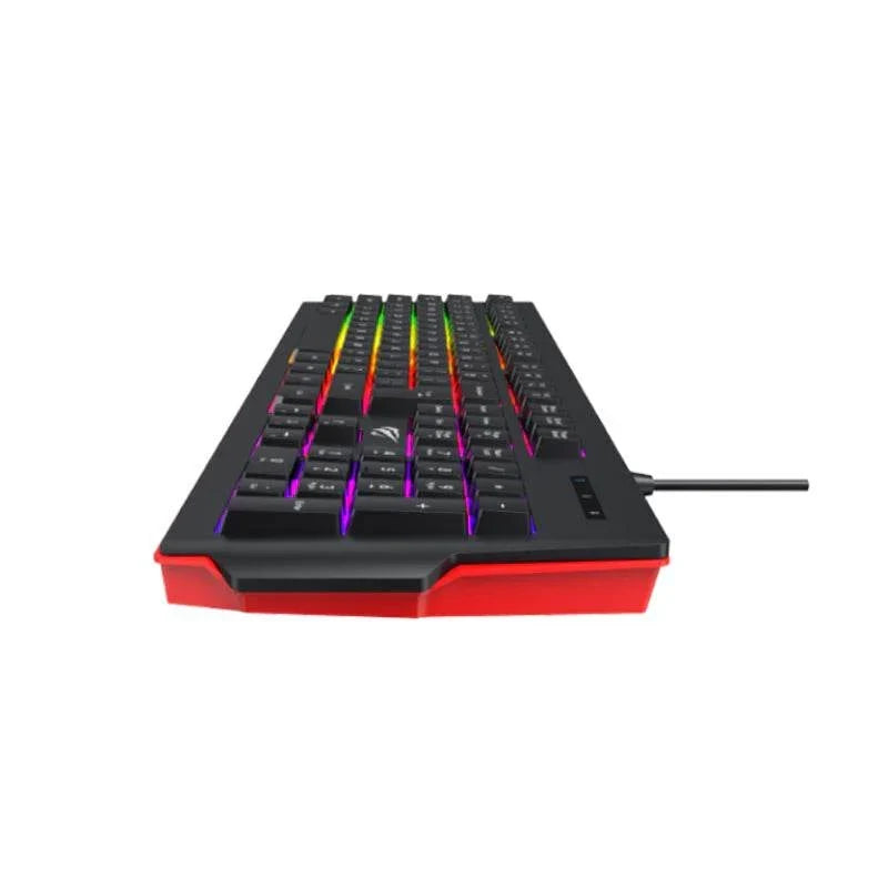 Havit KB866L USB RGB Membrane Gaming Keyboard – Multi-Function Backlit, Anti-Ghosting, 104 Keys (Black)