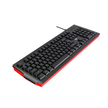 Havit KB866L USB RGB Membrane Gaming Keyboard – Multi-Function Backlit, Anti-Ghosting, 104 Keys (Black)