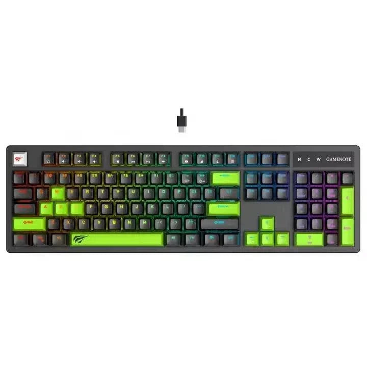 Havit KB893L RGB Mechanical Gaming Keyboard – Blue Switch, 104 Keys, Anti-Ghosting