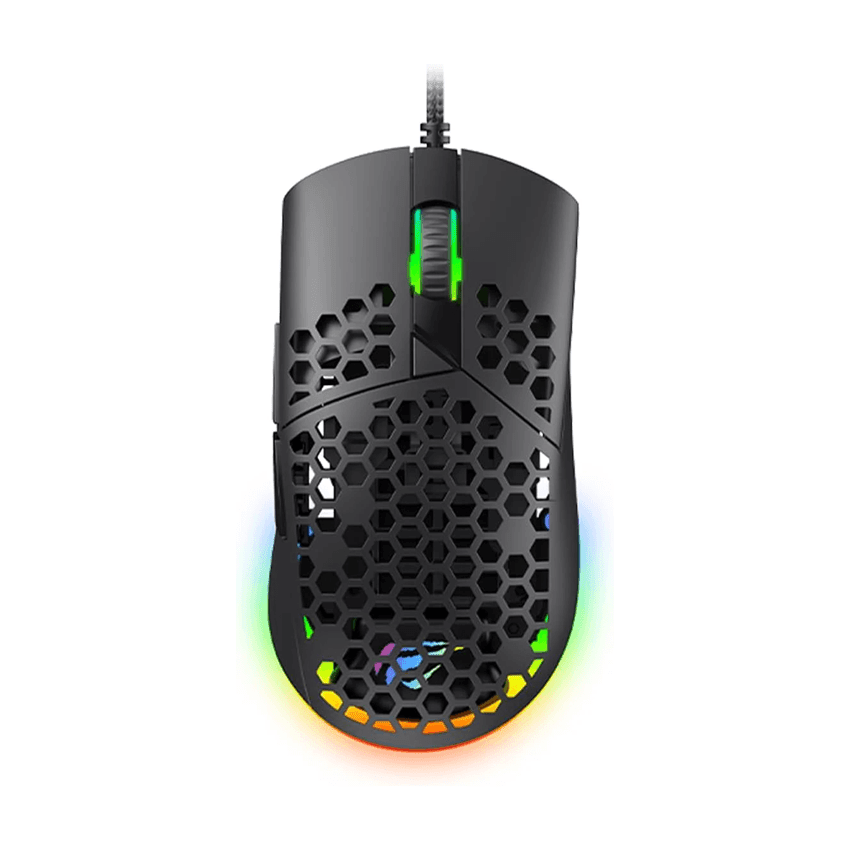 Havit MS1036 RGB Gaming Mouse – 7200 DPI, 7 Programmable Keys, Ergonomic Design (Black)