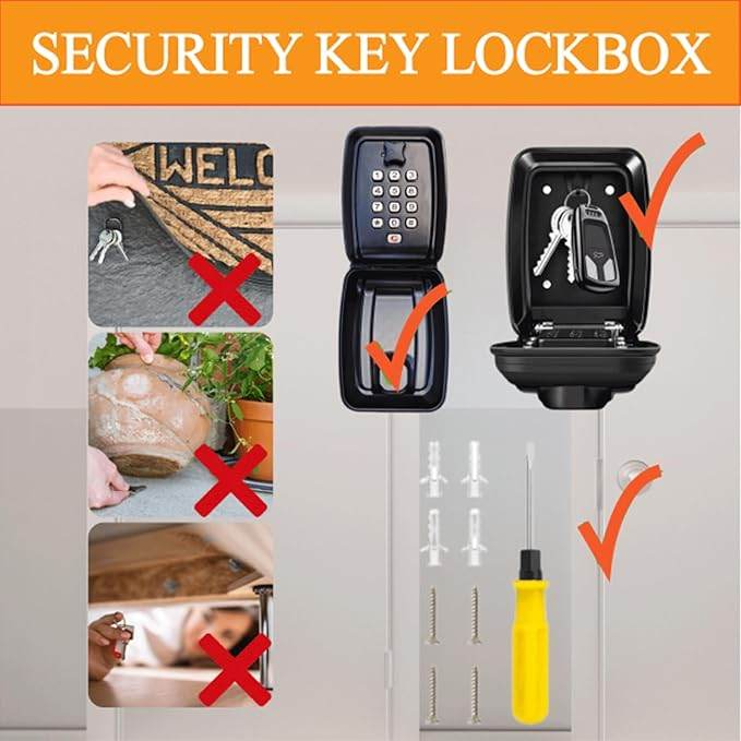 Key Safe Lock Box ,Weatherproof ,Secure Your Spare Keys Effortlessly ,