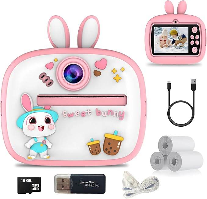 Kids Instant Print Camera with 1080P Video & Print Paper - Digital Camera for Children
