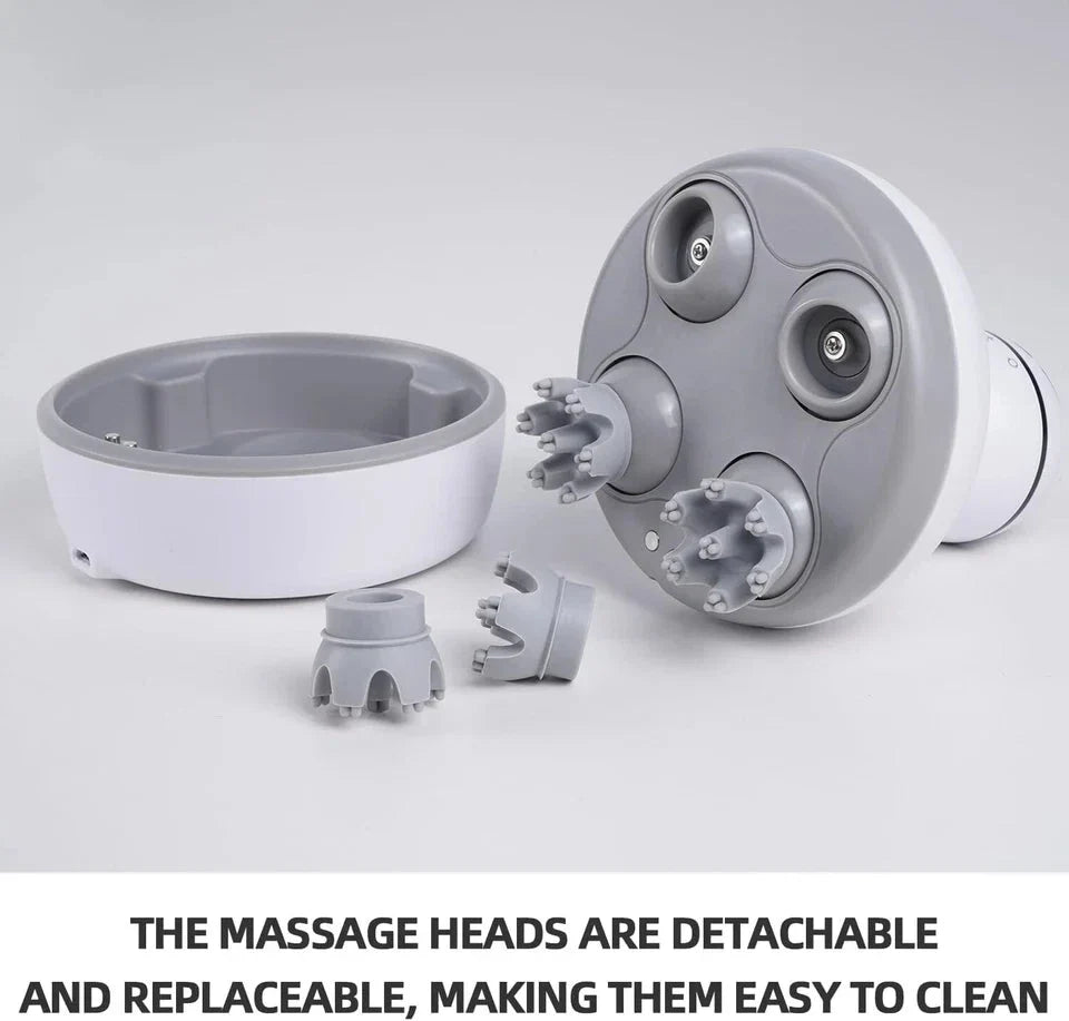 Portable Mini Scalp Massager Rechargeable Head