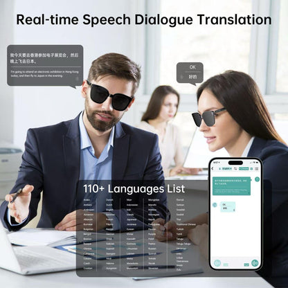 Smart Glasses Headset Wireless Bluetooth Sunglasses (1008) – Open-Ear Audio, Hands-Free Mic, Sport Design (Black)