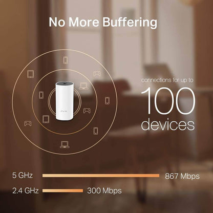 TP-Link Deco M4 (3-Pack) – Whole Home Mesh Wi-Fi System, AC1200 Dual Band, Gigabit Ports
