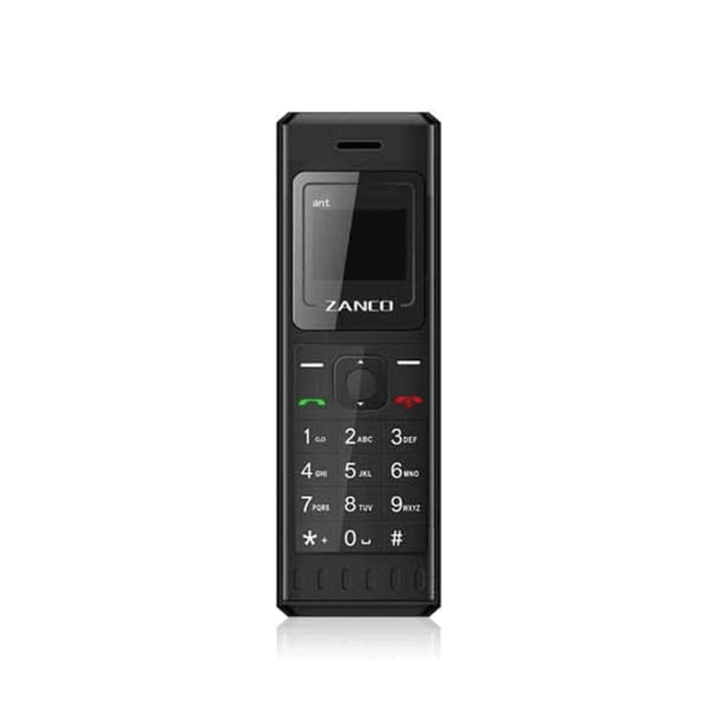 Zanco Ant – World's Smallest & Thinnest Mini Mobile Phone (Black) – Bluetooth Dialer, Voice Changer & MP3