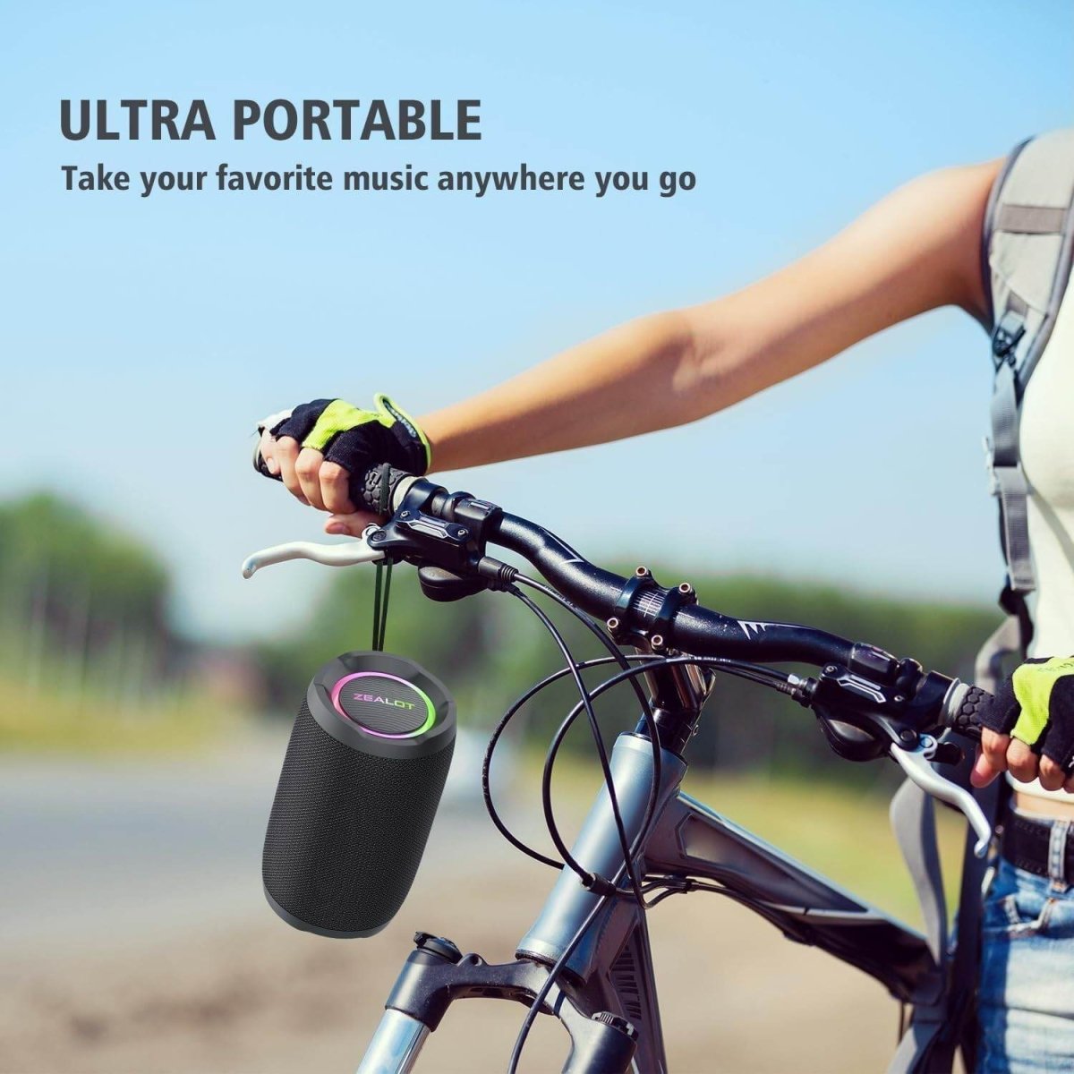 ZEALOT S49 Waterproof Bluetooth Speaker – RGB Lights, 360° Stereo Sound, Wireless