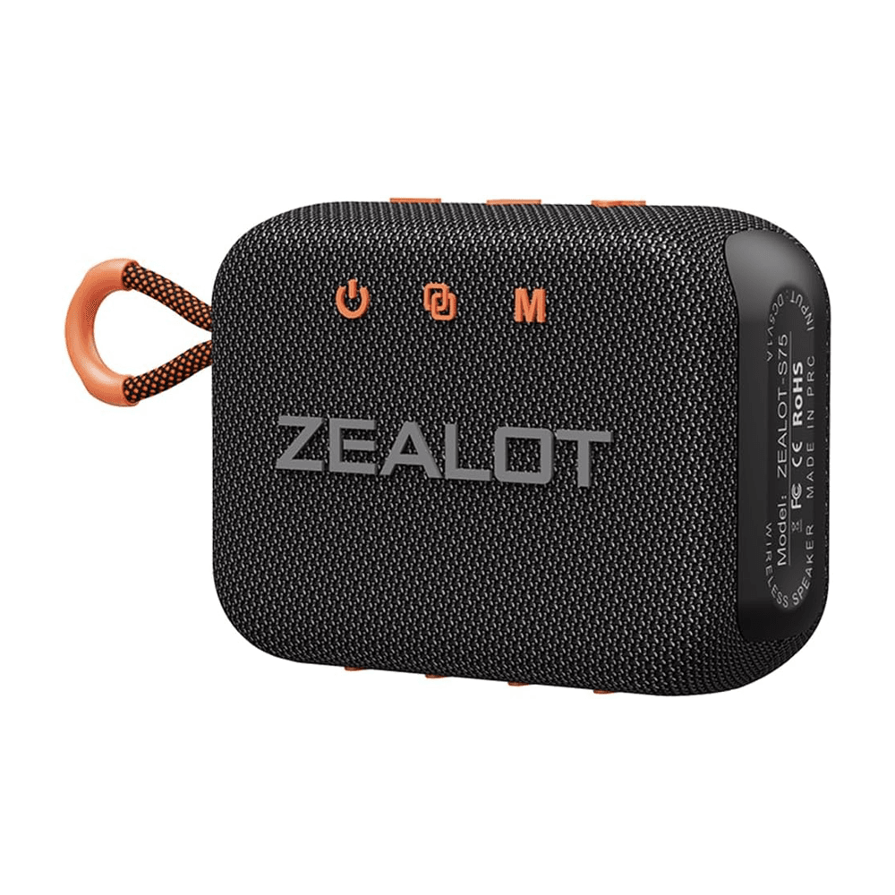 ZEALOT S75 Waterproof & Sandproof Beach Speaker – HiFi Stereo Sound, Rugged Outdoor Design