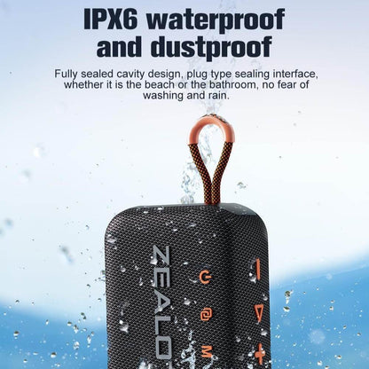 ZEALOT S75 Waterproof & Sandproof Beach Speaker – HiFi Stereo Sound, Rugged Outdoor Design